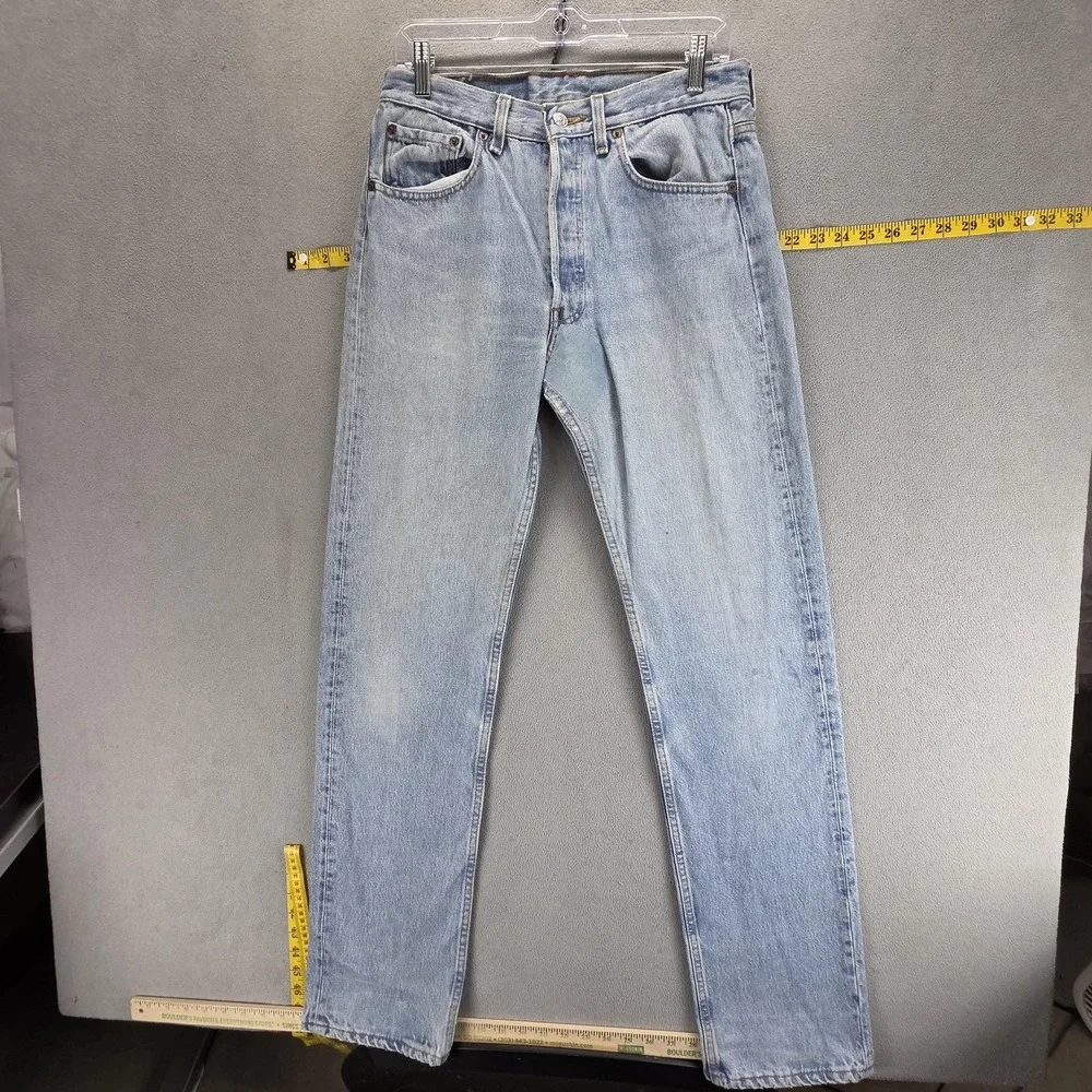 Vintage Levis 501 Jeans Mens 31x34 Blue Regular Straight Button Fly Made In USA